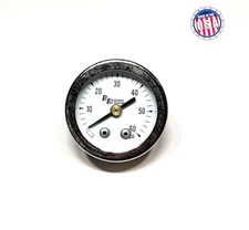 0-60psi Fuel Pressure Gauge, 1.5"dia,  Stainless St 1/8" NPT,  Pointer Dampened