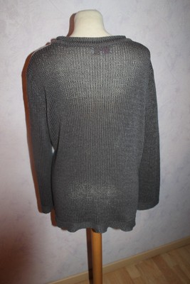 Pull Court Femme Armand Thierry - Taille 2 - Couleur Orange Et Marron - Acrylique - Occasion Très Bon état