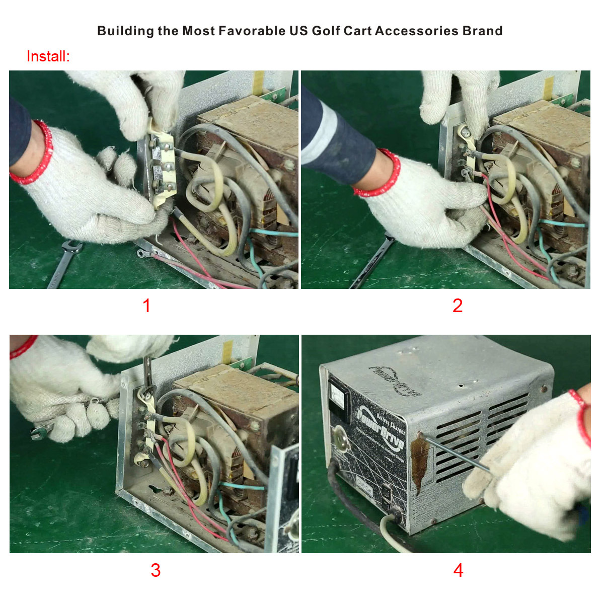 Golf Cart Heat Sink Assembly W/ Diodes Fit Club Car PowerDrive Chargers