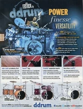 2012 Print Ad of ddrum Reflex Drum Kit w Jeremy Spencer Five Finger Death Punch