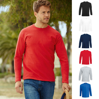 Fruit of the loom Langarm T-Shirt Herren Valueweight Longsleeve Baumwolle S-XXL