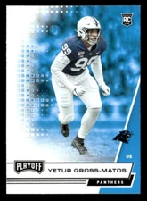Yetur Gross-Matos 2020 Playoff Rookie Card #292 Carolina Panthers Penn State