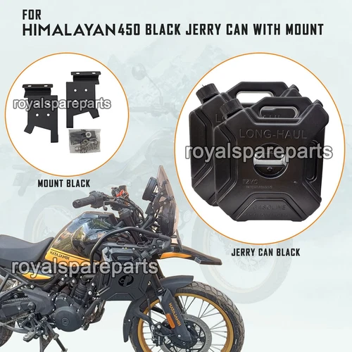 Fit For Royal Enfield New Himalayan 450 Black Jerry Can Pair with Mount