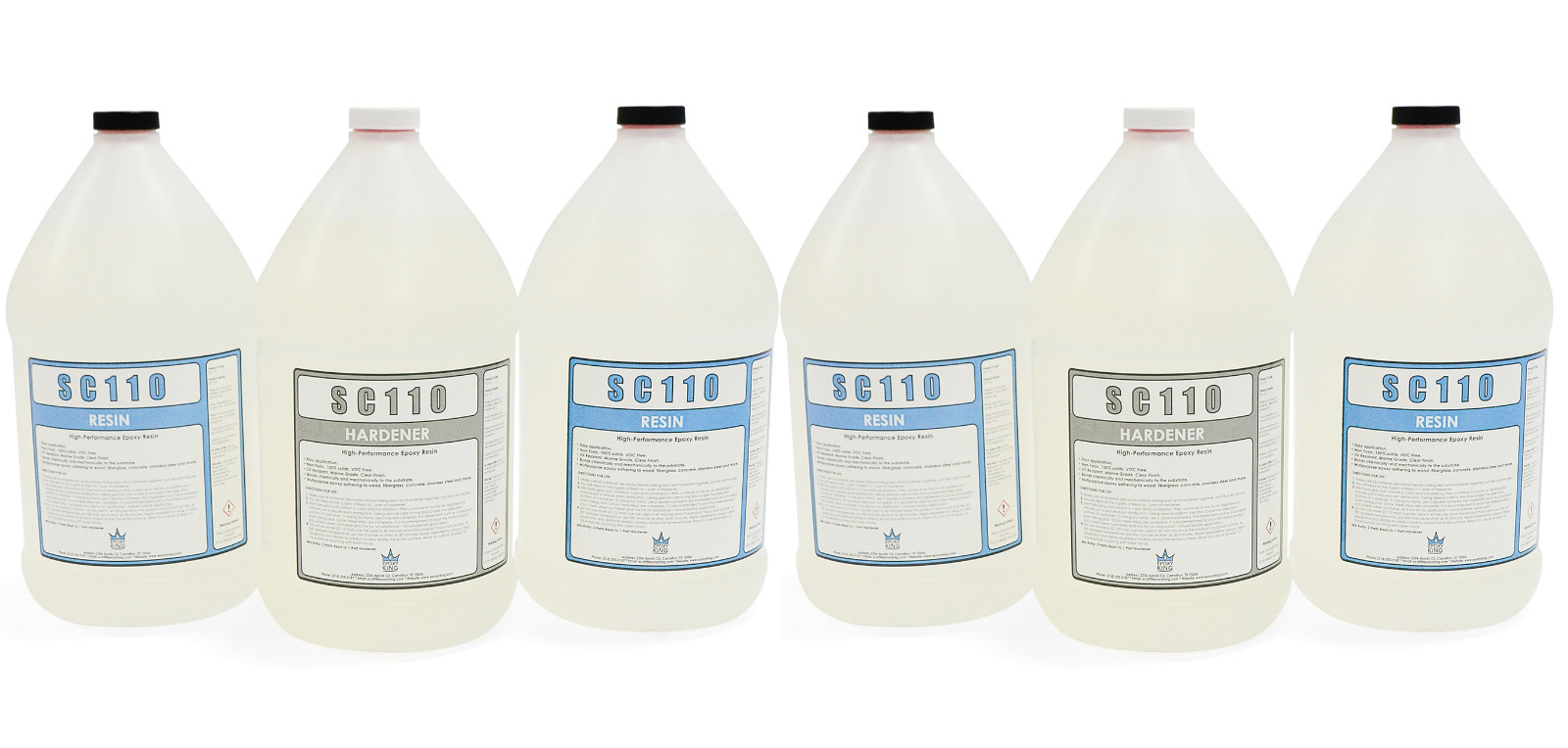 EPOXY RESIN 6 GALLON KIT * CLEAR * UV RESISTANT * LAMINATING * FIBERGLASS * BOAT