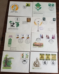 Lithunaia-14 early FDCs 1991-1992- all different