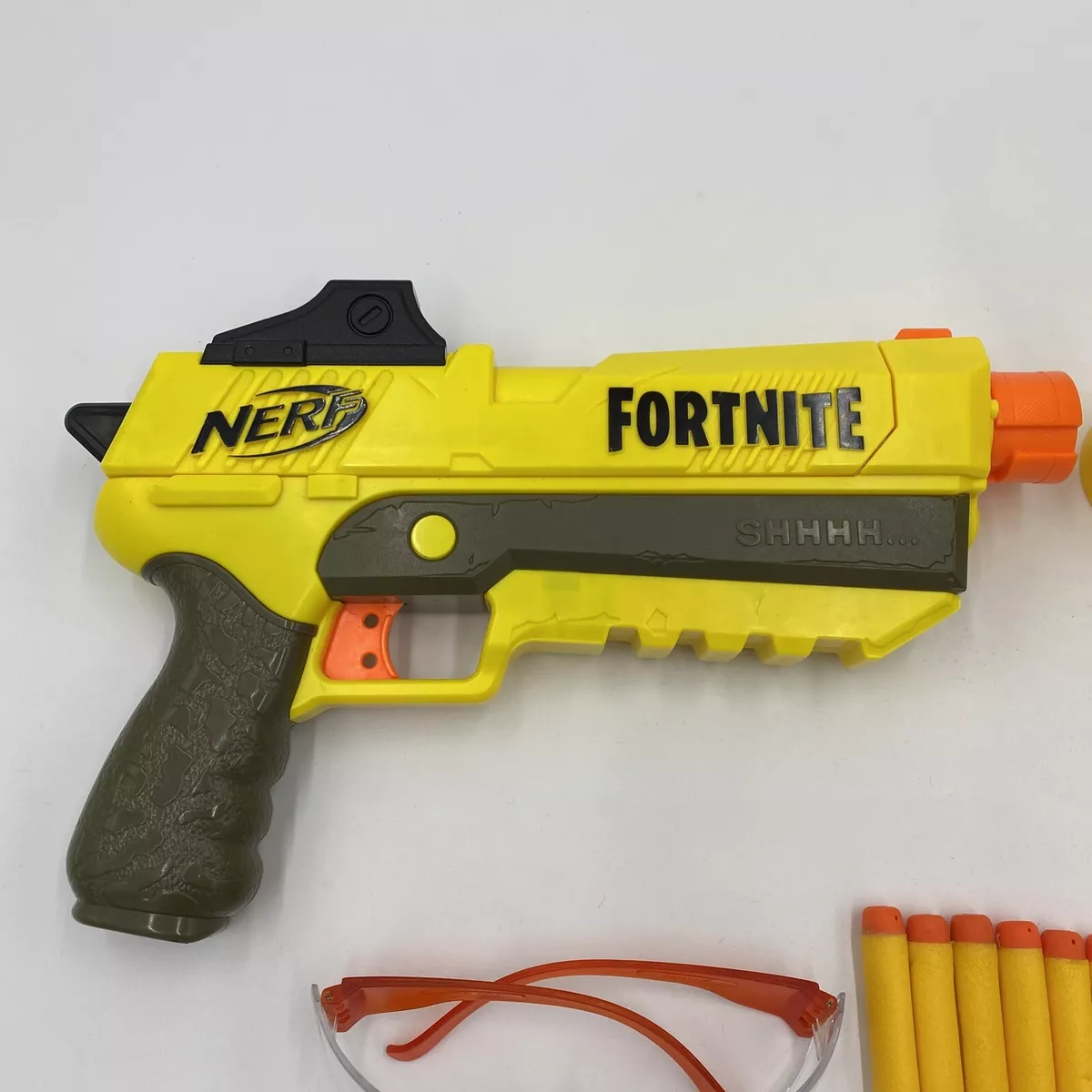 NERF Gun Fortnite SP-L SPL Elite Dart Blaster EpicGames SHHHH W/ 10 Foam  Bullets 630509840083