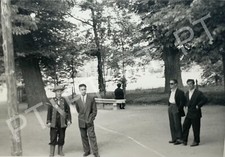 Vintage 1950s Original Photo Madrid Spain Street View of Park & Guard May 1954