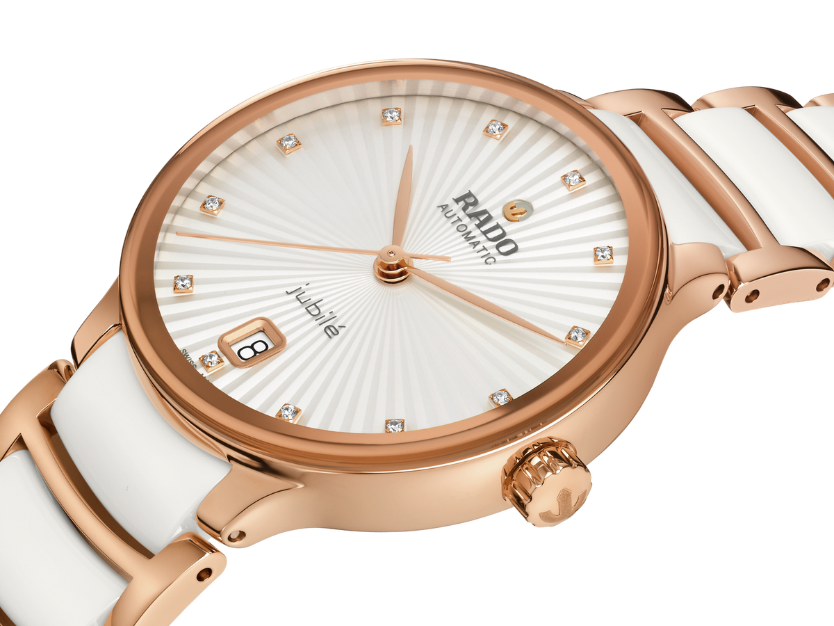 Rado Centrix Automatic Diamonds Stainless Steel White Dial Women