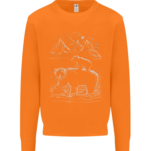 A Bear and It's Cub Mens Sweatshirt Jumper - Picture 40 of 77