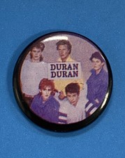 Vintage 80s Original DURAN DURAN 1.25  Pin Pin Back Button Badge - EUC