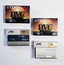 Lot of 4 TDK DVC 60 Mini Blank DV Camcorder Digital Video Cassettes 2 Sealed