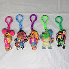 Set Of 5 Hedge Hogg Keychain Backpack Clips 2.5" Go Hog Wild Toys.