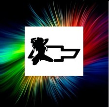 CHEVY CHEVROLET DECAL WITH LADY AIRBRUSH, PAINTING,ART TEMPLATE STENCIL