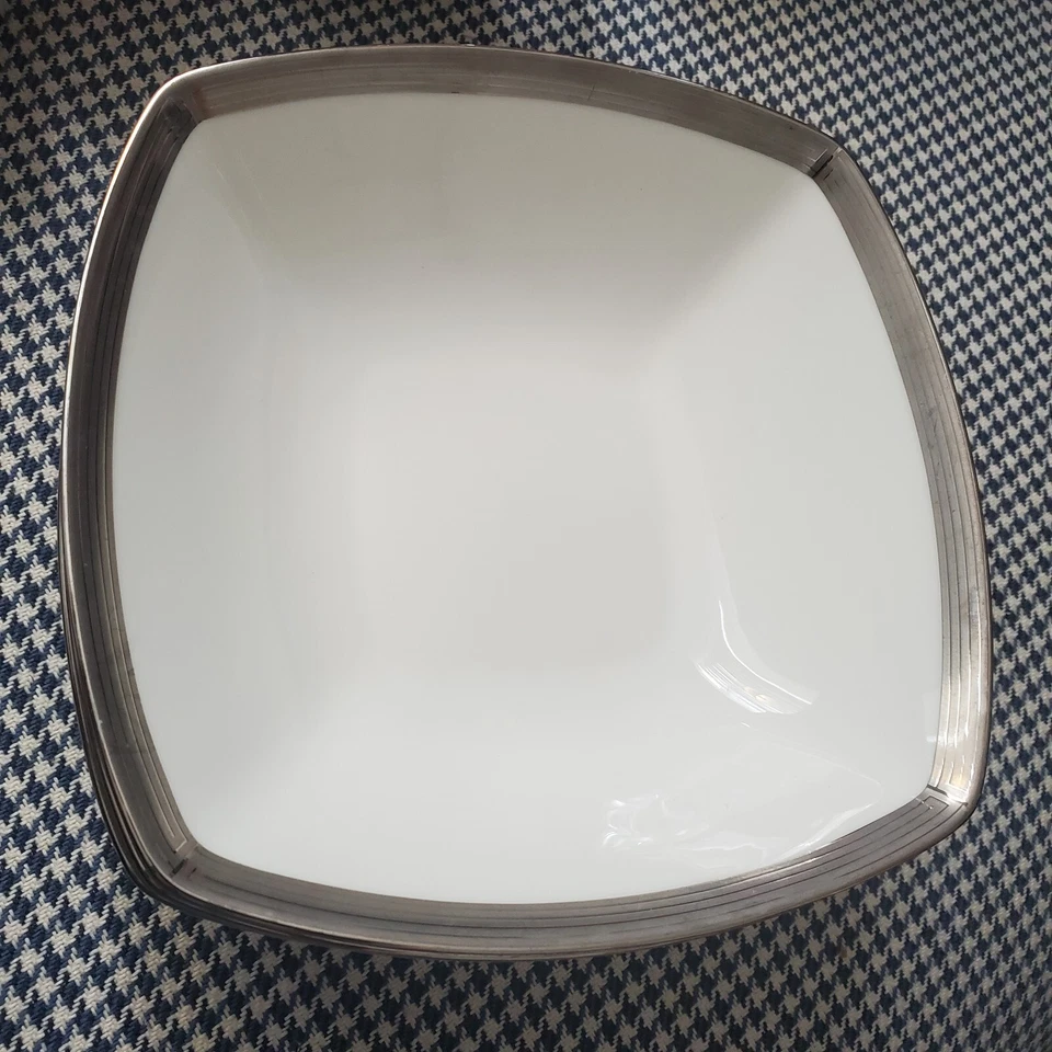 Mikasa Millennium Platinum - Juego de 8 cuencos AN008 estilo cuadrado de porcelana de hueso  Foto 3 de 4