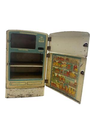 Vintage Wolverine Refrigerator Tin Metal Model Kitchen Appliance Children's Toy