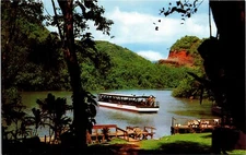 Wailua River Smith's Motor Boat Fern Grotto Kauai Hawaii Chrome Postcard 8R