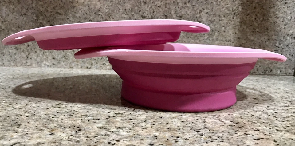 NUEVO Cuenco de Viaje Plegable Dexas para Mascotas, X-LARGE 4 TAZAS, Fucsia, Libre de BPA Foto 2 de 4