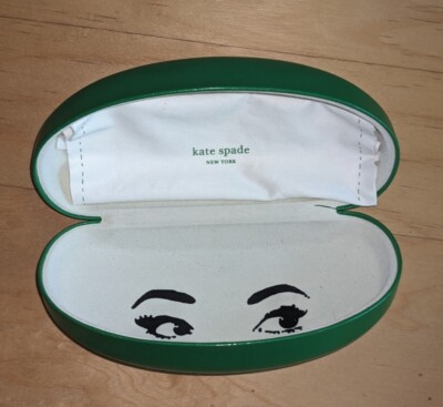 Kate Spade Green Hard Shell Eye Glass Case Sunglasses Case New York  Designer
