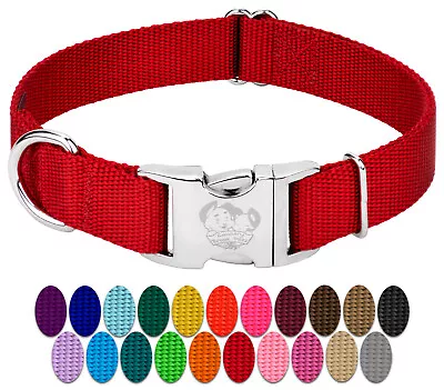 Country Brook Petz® Premium Nylon Dog Collar with Metal Buckle