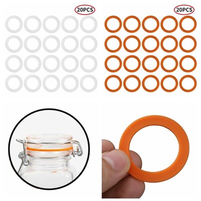 20 Silicone Sealing Rings Gaskets Replacement Airtight Washers for 4oz Mason Jar 20 Silicone Sealing Rings Gaskets Replacement Airtight Washers for 4oz Mason Jar
