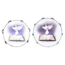 Dove Bible Bells Drum Tambourine Hand Bells Musical Percussion Instrument