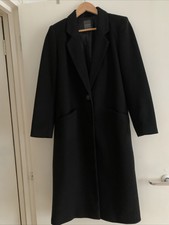 Beautiful Ladies Classic Black Coat Size 6-new With Out Label