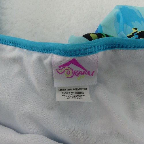 Kanu Surf Swimsuit Girls 12 Blue Floral One Piece Ruffle 8564 - Picture 3 of 10