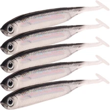 10Pcs Soft Plastic Swimbait Lifelike Fishing Lures Minnow Bass Bait Paddle Tail