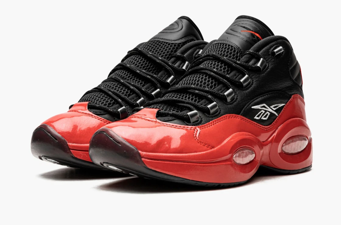 Reebok Question Mid Iverson Basketball Black Red Bred