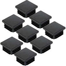 Pack 2 Inch Square Plastic Plugs, Insert End Caps for Square Tubing Post 2inch 8