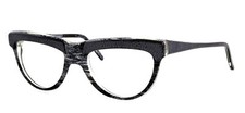 New Alain Mikli CLAUDE MONTANA 530 725 86 Black Gray Eyeglasses France Unisex