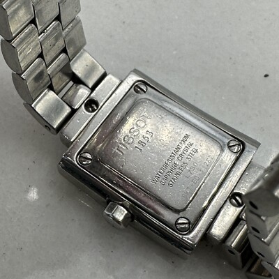 【電池交換済】ティソ L730Kスクエア シルバー 風防傷なし 電池交換済】ティソ L730Kスクエア シルバー 風防傷なし