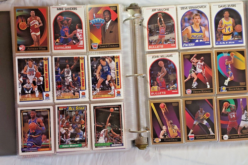 Basketball Card Lot Full Album Hundreds New Vintage in Plastic sheet Protectors - Picture 3 of 22