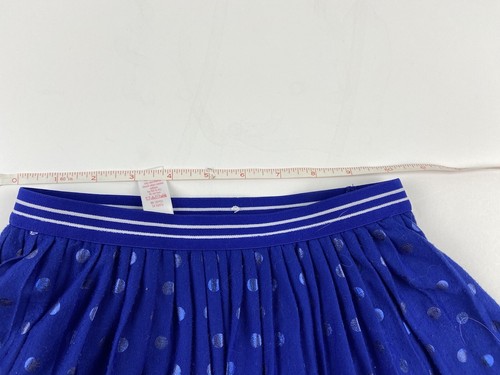 JUSTICE Kids Girl's Size 6 Skirt Polka Dots Blue Pleated - Picture 5 of 6