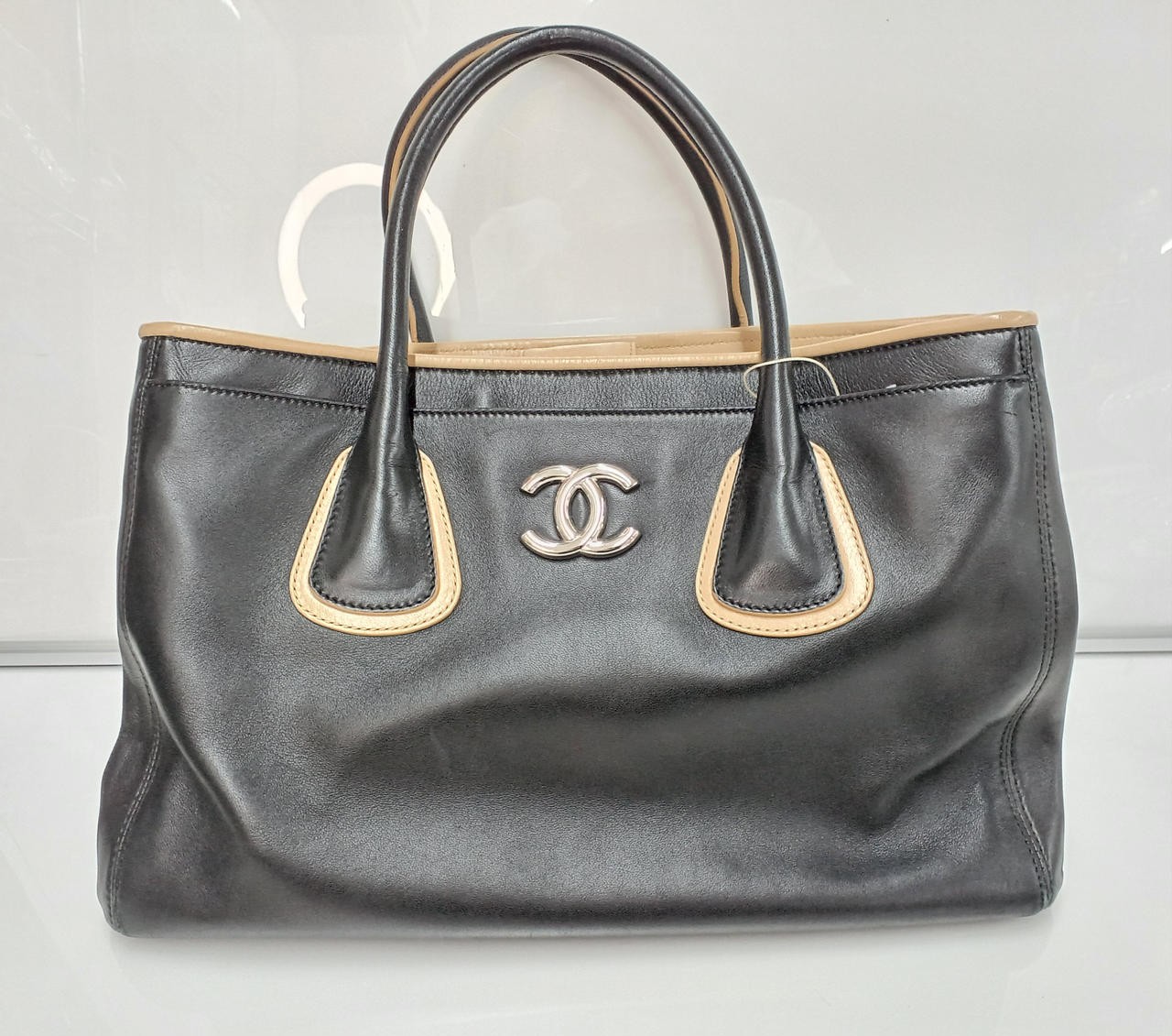 Chanel Executive Tote Bag in Black Caviar Leather with Gold Hardware