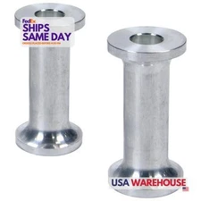 Allstar ALL18828, 2 Pack Natural Aluminum Hourglass Spacers 3/8In Id X 1In Od X 