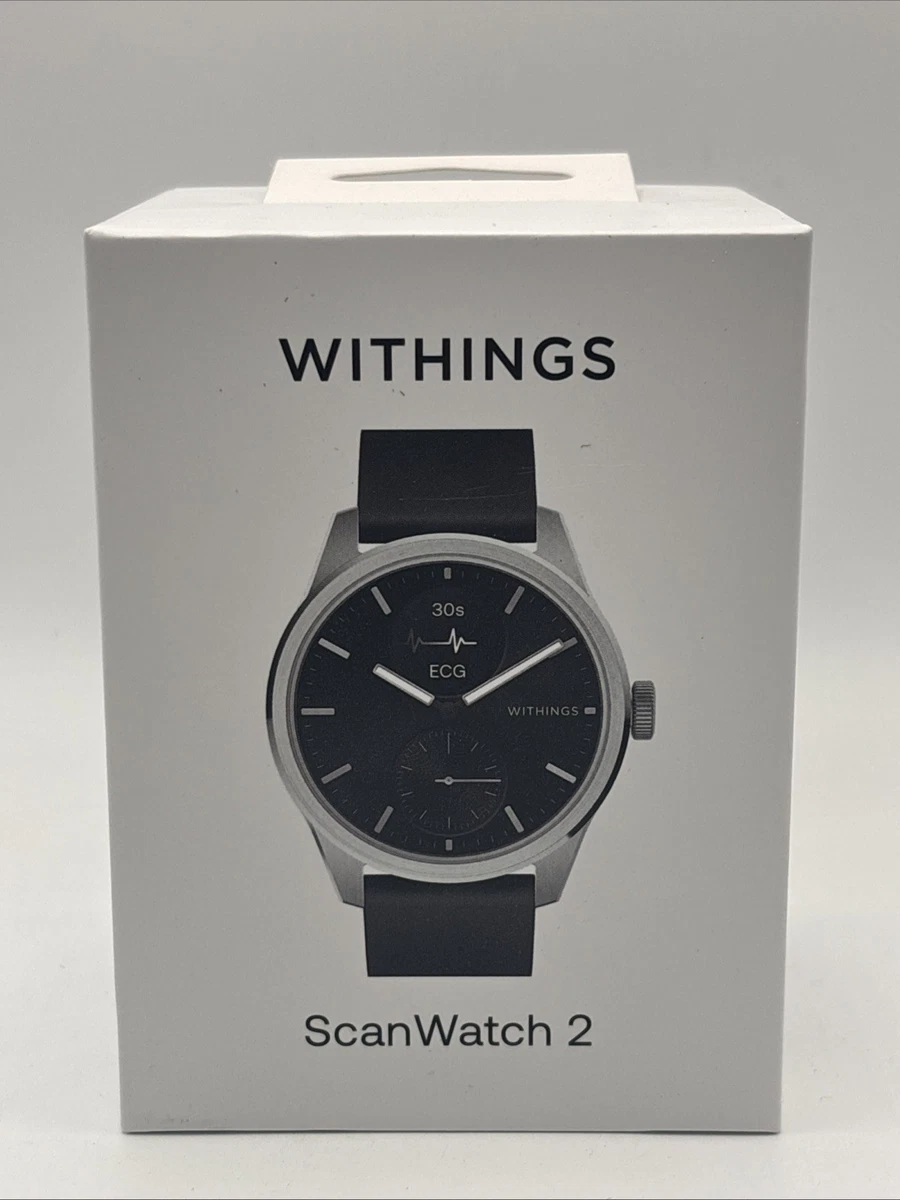 WITHINGS - Bracelet en silicone spécial Sport pour ScanWatch, Steel HR