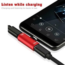 , . 2 in1 Dual USB-C Type C Splitter Adapter to HeadphoneFor Ch Android B9X9