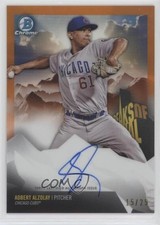 2018 Bowman Chrome Orange Refractor 15/25 Adbert Alzolay #PPA-AAL Auto 06z2