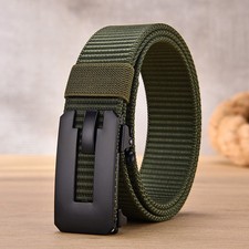 Cinturón Automático Hebilla Espesado Nylon Lona Informal Para Hombre Cinturón de Negocios Deportes