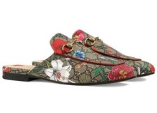 NEW GUCCI PRINCETOWN GG Floral Supreme MULE - 36.5 US 6.5 36