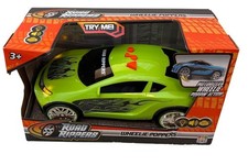 Road Rippers Wheelie Poppers Green Toy Car Green Motorized Wheelie Sound Action