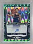 Trentyn Flowers 2024 Panini Donruss Optic Seismic Prizm Signature RC Auto /35