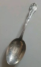 Vintage Sterling Silver Souvenir Spoon Featuring Gold Miner Portland Mine Colo.