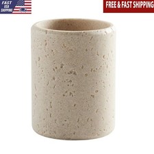 Faux Stone Toothbrush Holder Durable Bathroom Organizer Chic Design Easy Clean