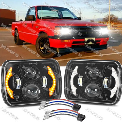 5x7'' 7x6'' For Mazda RX-7 FD FC/3S LED Headlight Hi-Lo Beam DRL w/ Turing
