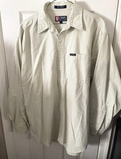 Ralph Lauren Chaps Dress Shirt Men  s Size L   Yellow   Long Sleeve   EUC