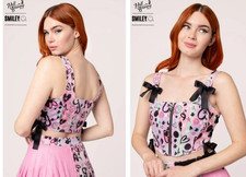 New Smiley x HellBunny Cute Robbie Corset Anime S cropped