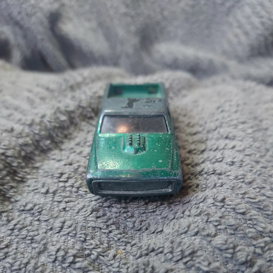 Custom Fleetside Custom verde con botón Hot Wheels Mattel 1967 1968 Foto 3 de 4