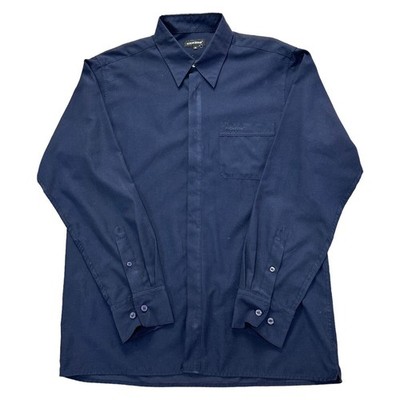Kickers Langarm Hemd Button Down Vintage Retro 90er Blau Herren Medium